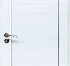 Алуминиева врата за баня - Бяла