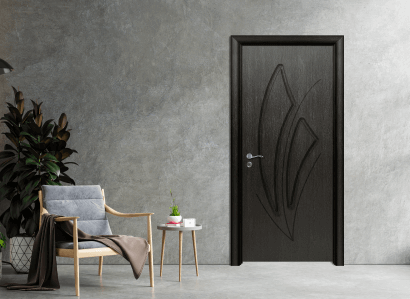 Интериорна врата Efapel плътен модел 4553p цвят черна мура