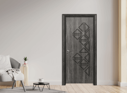 Интериорна врата Efapel плътен модел 4558p цвят сив ясен