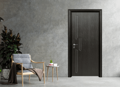 Интериорна врата Efapel плътен модел 4568p цвят черна мура