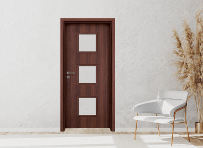 Интериорна врата Gradde Bergedorf, цвят Шведски Дъб, стъклен модел