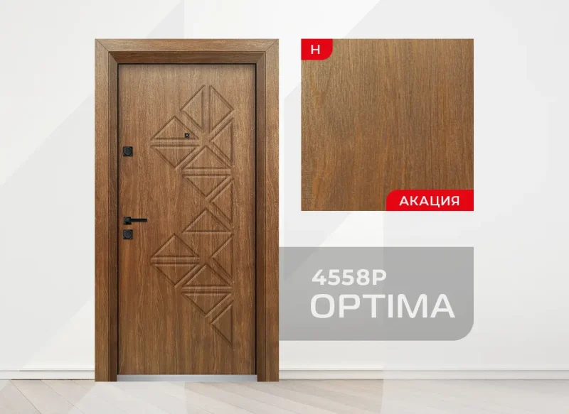 Входна врата Unison Optima 4553p, цвят Императорска акация