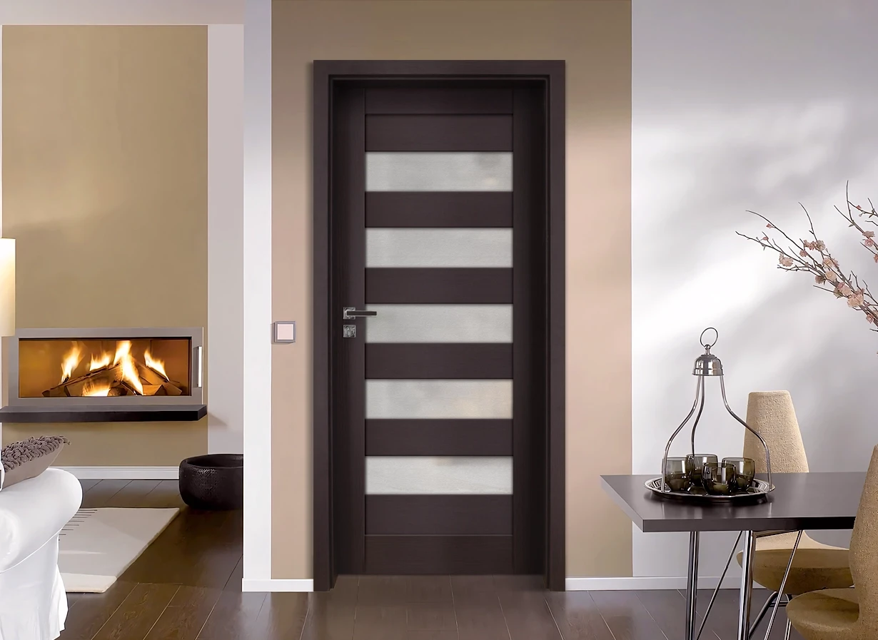 Интериорна Врата Gradde Aaven Glas Орех Рибейра