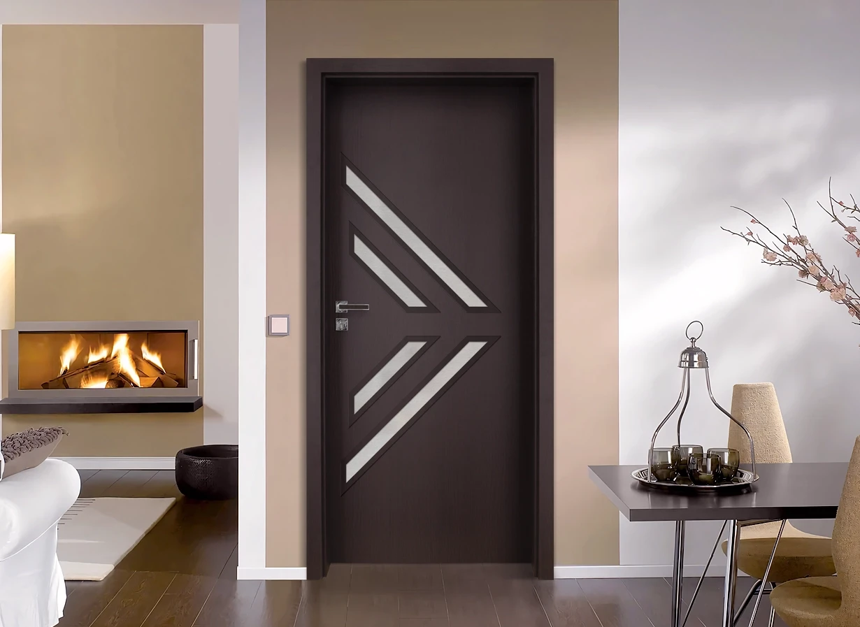 Интериорна Врата Gradde Paragon 3 4 Glas Орех Рибейра