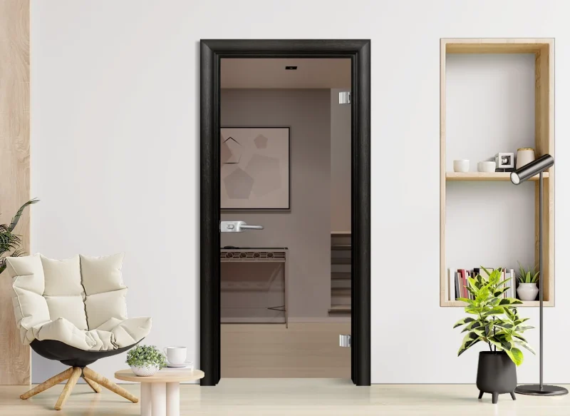 Стъклена Врата Efapel Basic G 10-1 Черна Мура