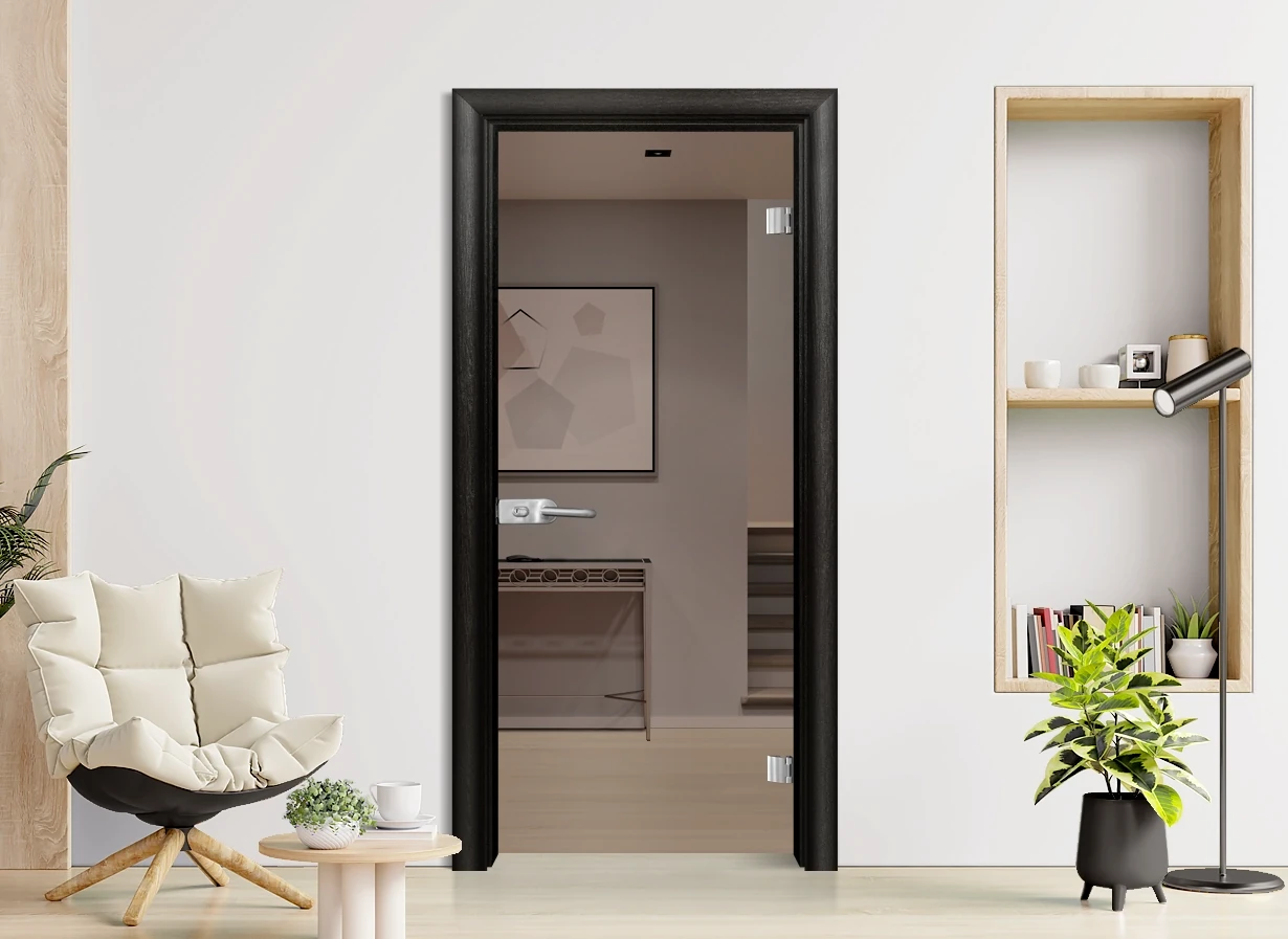 Стъклена Врата Efapel Basic G 10-1 Черна Мура