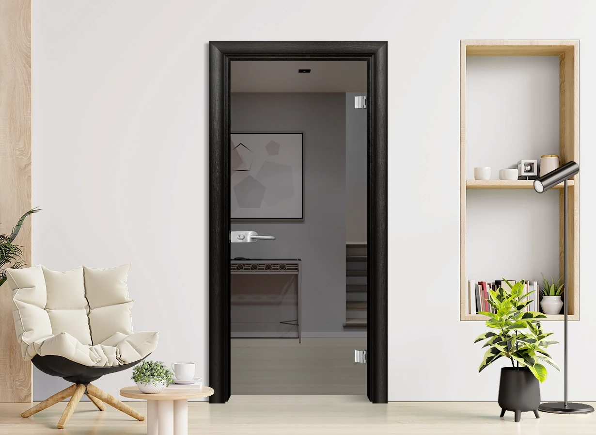 Стъклена Врата Efapel Basic G 10-2 Черна Мура