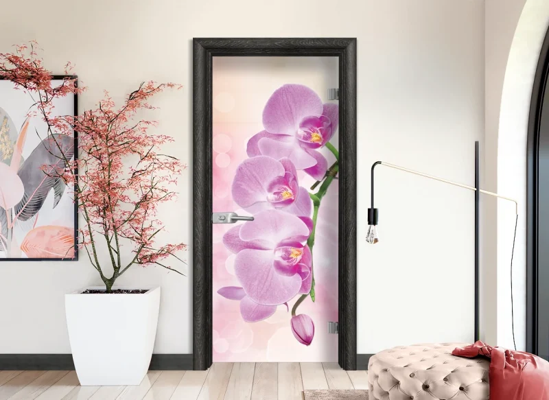 Стъклена Врата Efapel Print G 13-3 Pink Сив Ясен