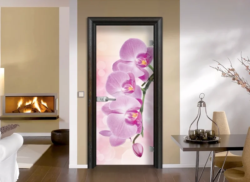 Стъклена Врата Efapel Print G 13-3 Pink Палисандър